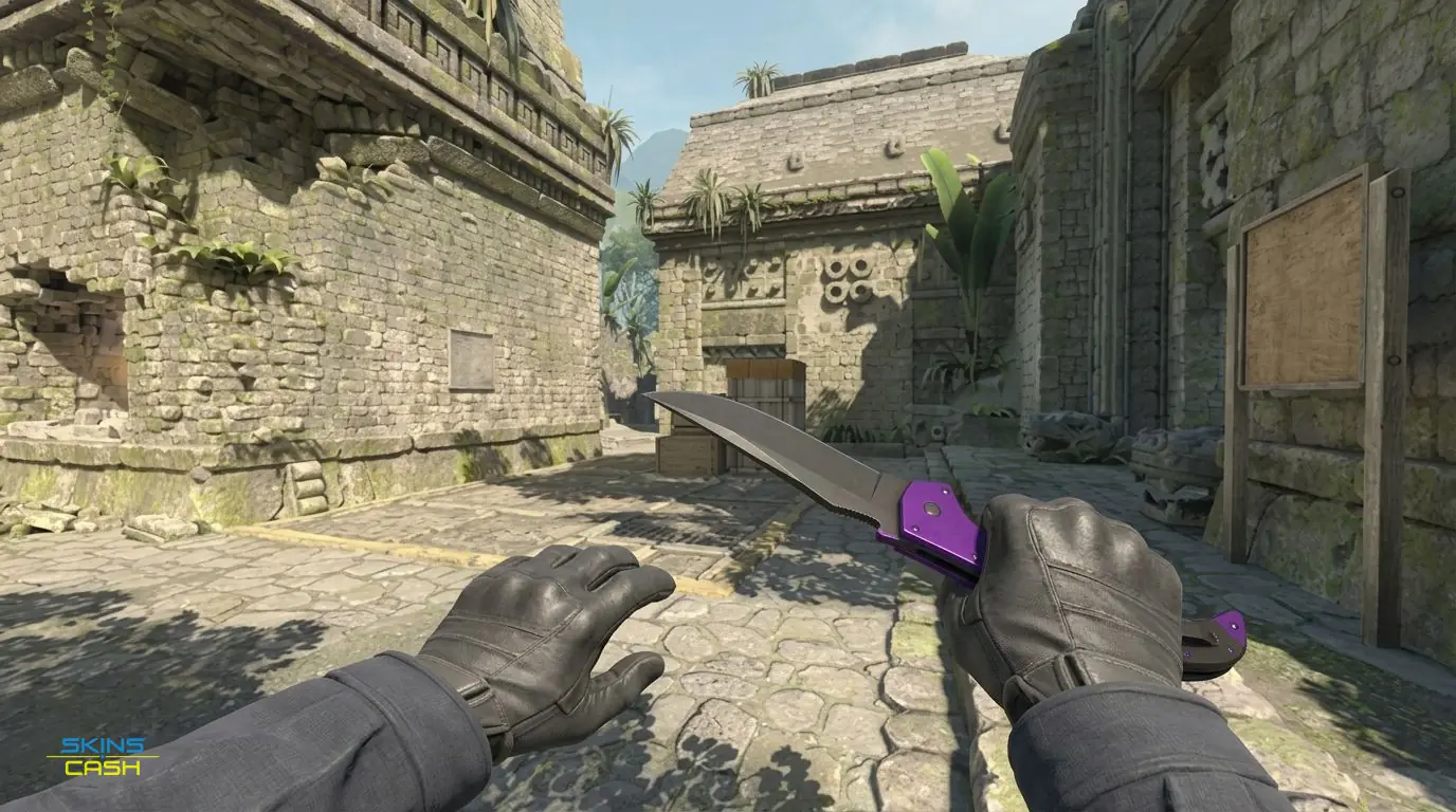 ★ Falchion Knife | Ultraviolet — In-game inspect