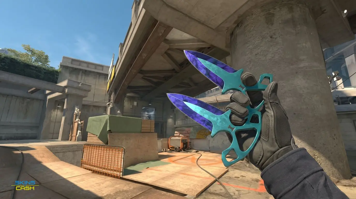 ★ Shadow Daggers | Doppler Sapphire — In-game inspect
