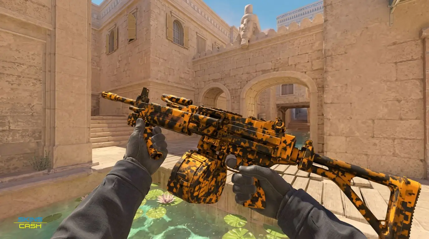 Negev | Nuclear Waste — In-game inspect