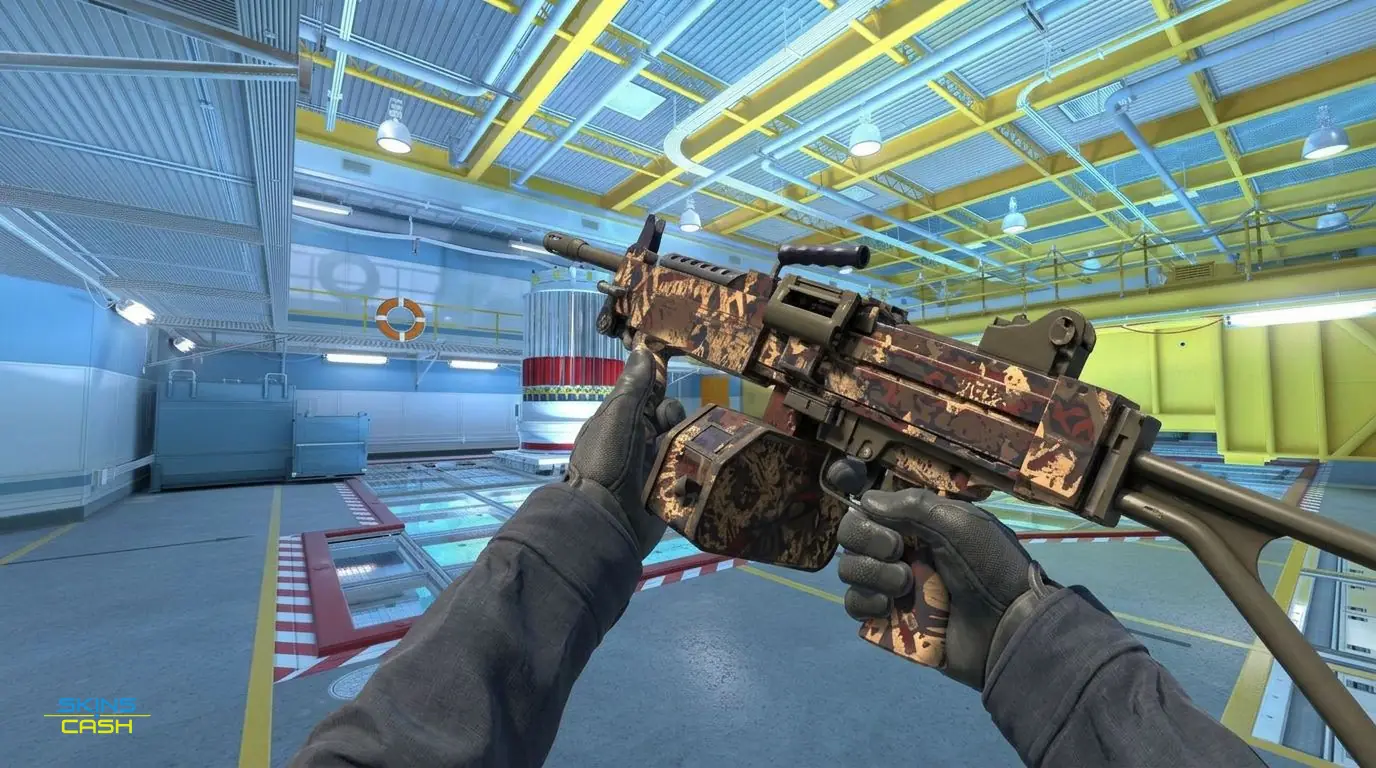 Negev | Phoenix Stencil — In-game inspect