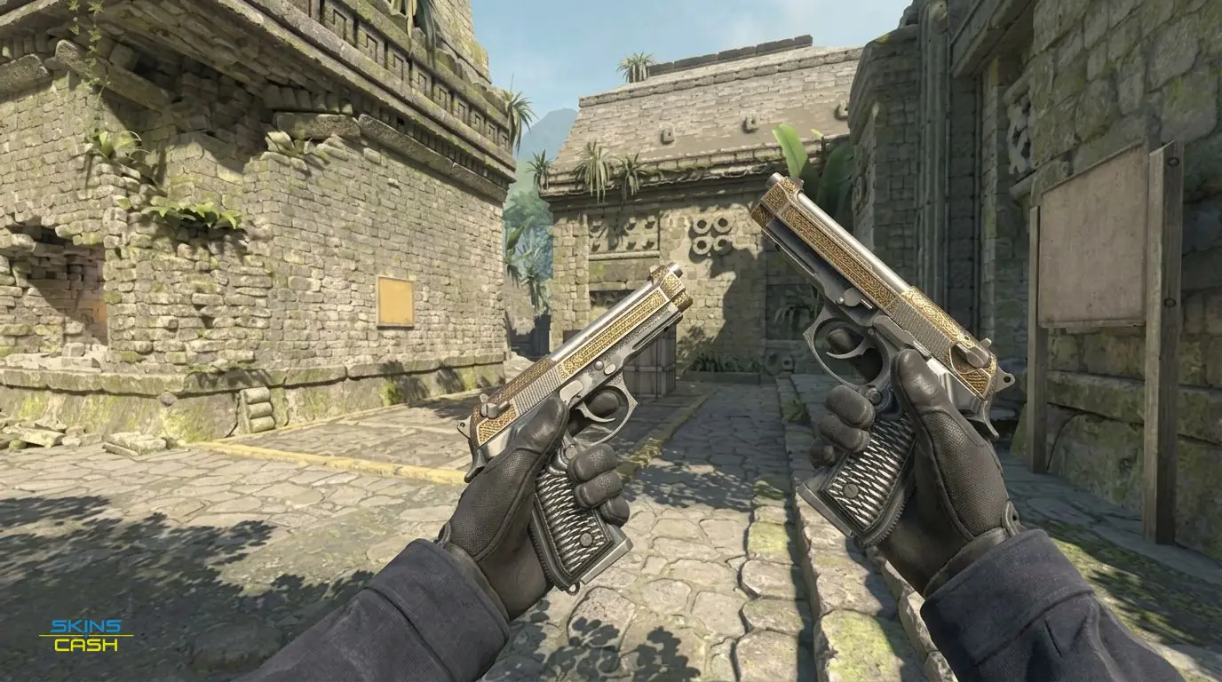 Dual Berettas | Tread — In-game inspect