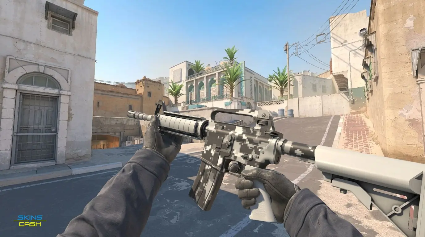 M4A4 | Urban DDPAT — In-game inspect