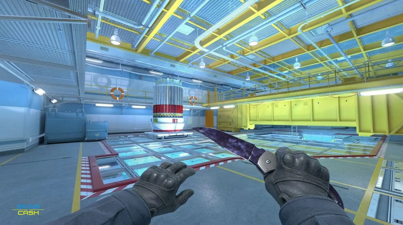 ★ Falchion Knife | Doppler Black Pearl — In-game inspect
