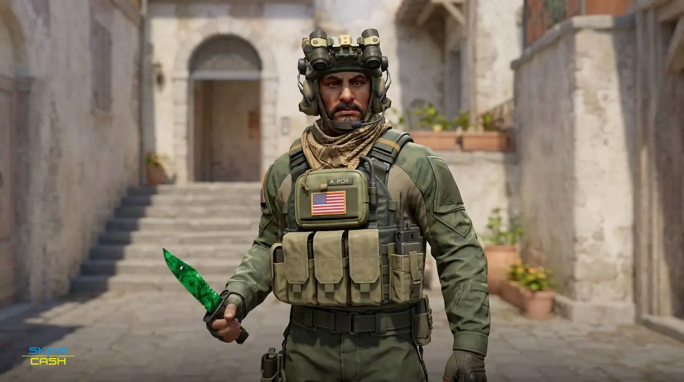 ★ Falchion Knife | Gamma Doppler Emerald — In the field