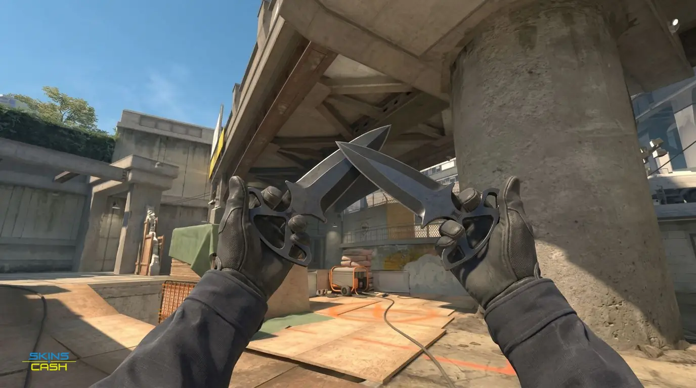 ★ Shadow Daggers | Blue Steel — In-game inspect
