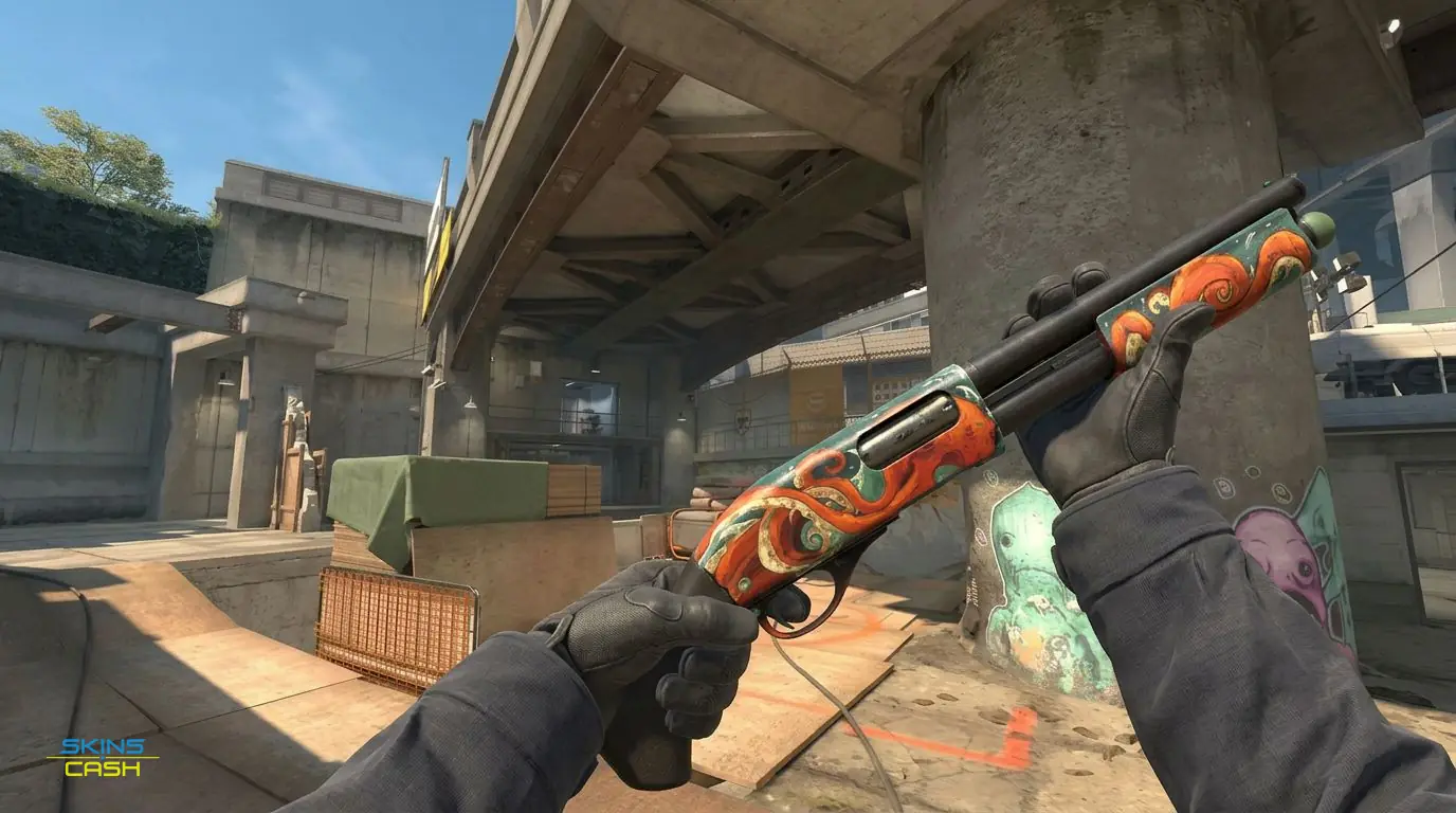 Sawed-Off | The Kraken — In-game inspect