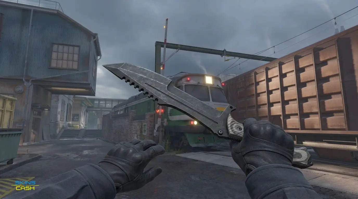★ Huntsman Knife | Black Laminate — In-game inspect