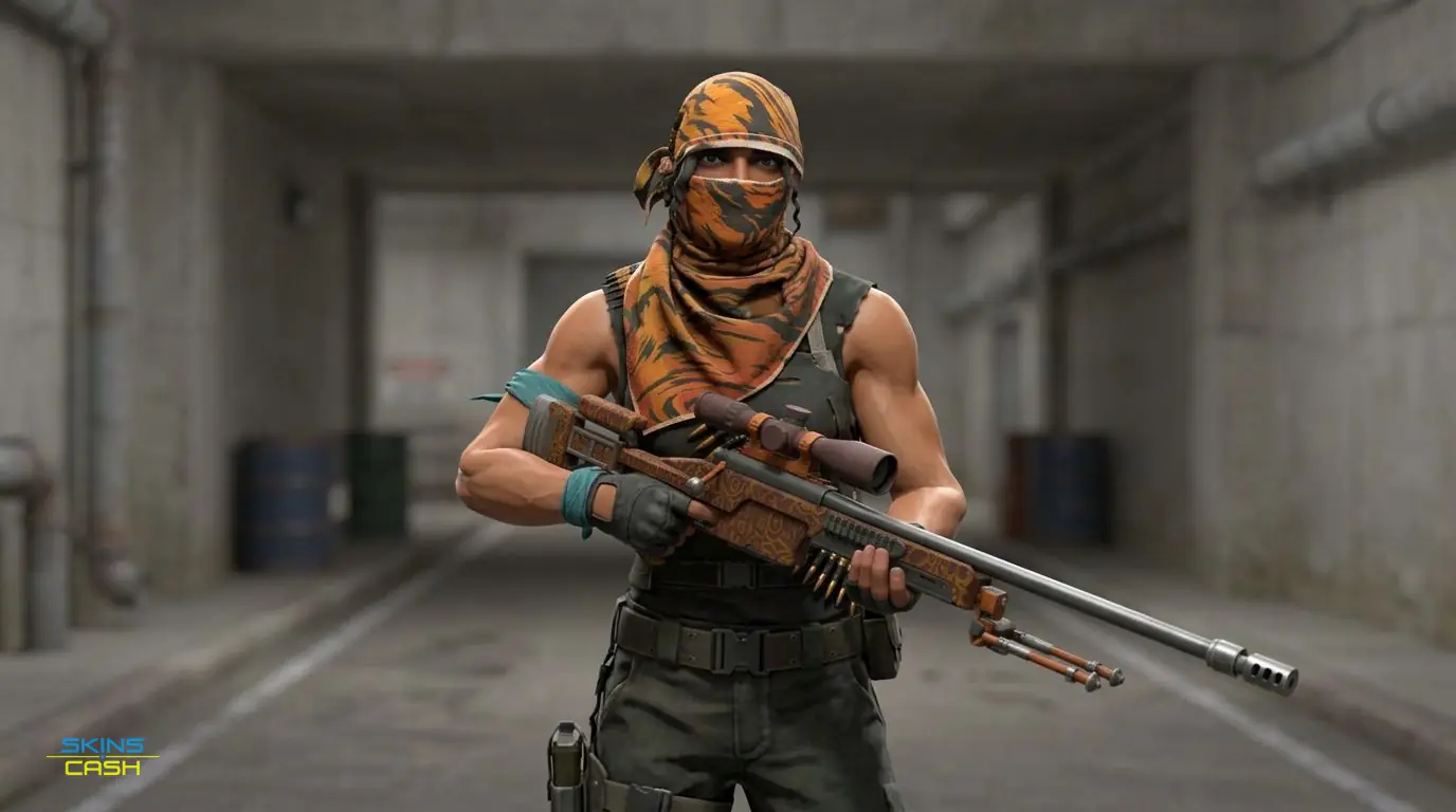 SSG 08 | Orange Filigree — In the field