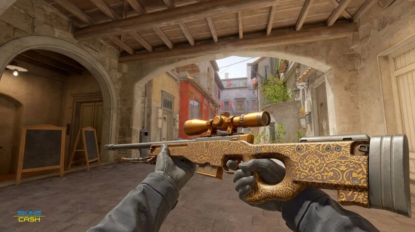 SSG 08 | Orange Filigree — In-game inspect