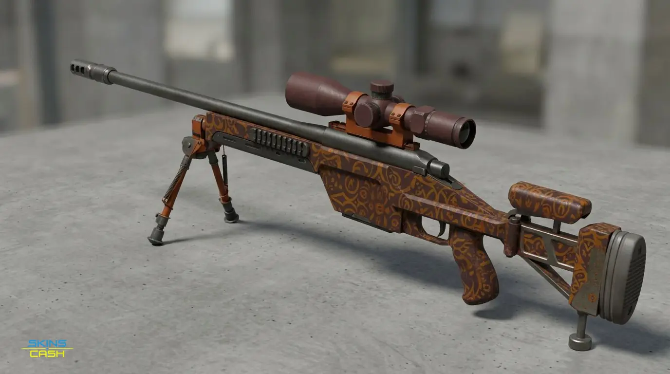 SSG 08 | Orange Filigree — Product view