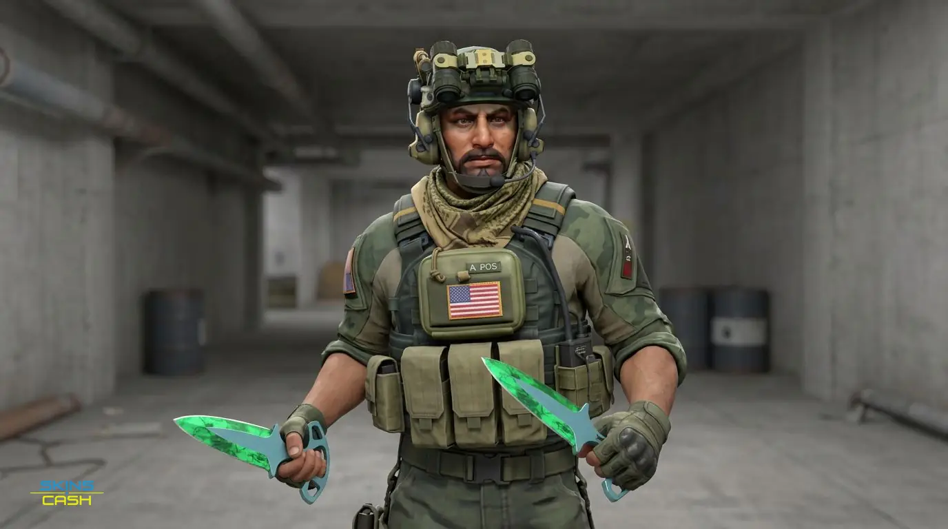 ★ Shadow Daggers | Gamma Doppler Emerald — In the field