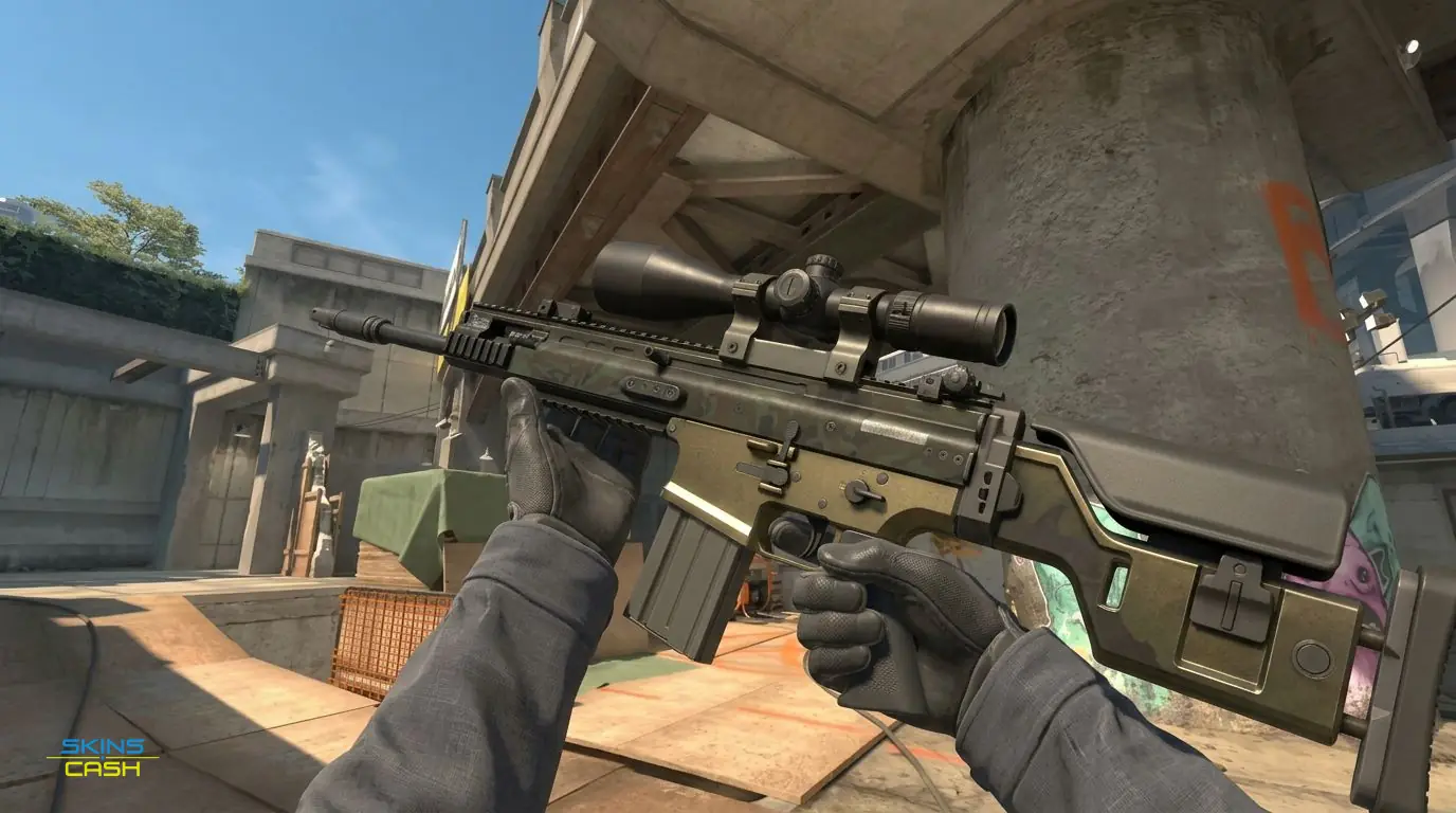SCAR-20 | Army Sheen — In-game inspect