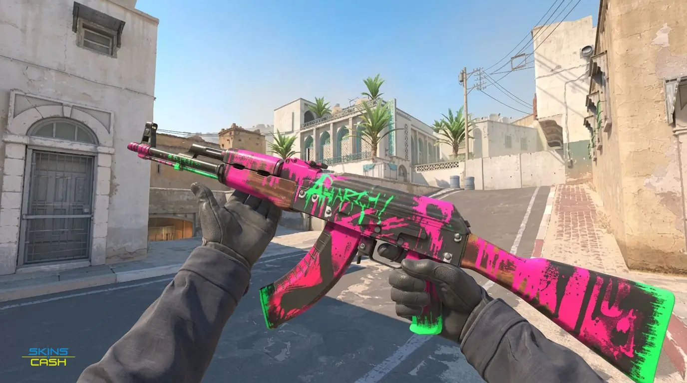 AK-47 | Neon Revolution — In-game inspect