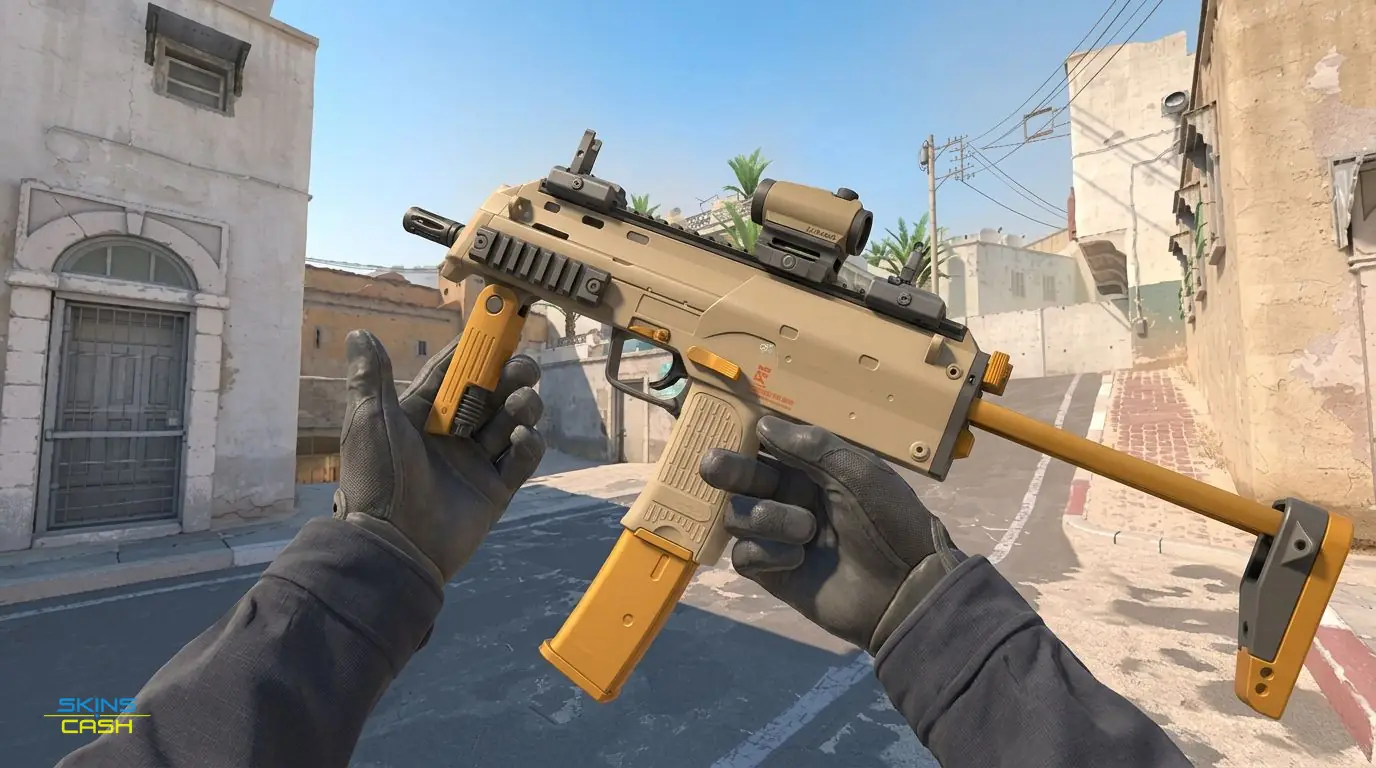 MP7 | Short Ochre — In-game inspect