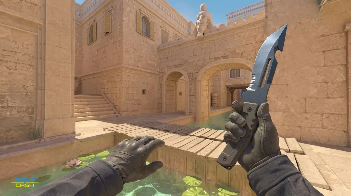 ★ Survival Knife | Blue Steel — In-game inspect