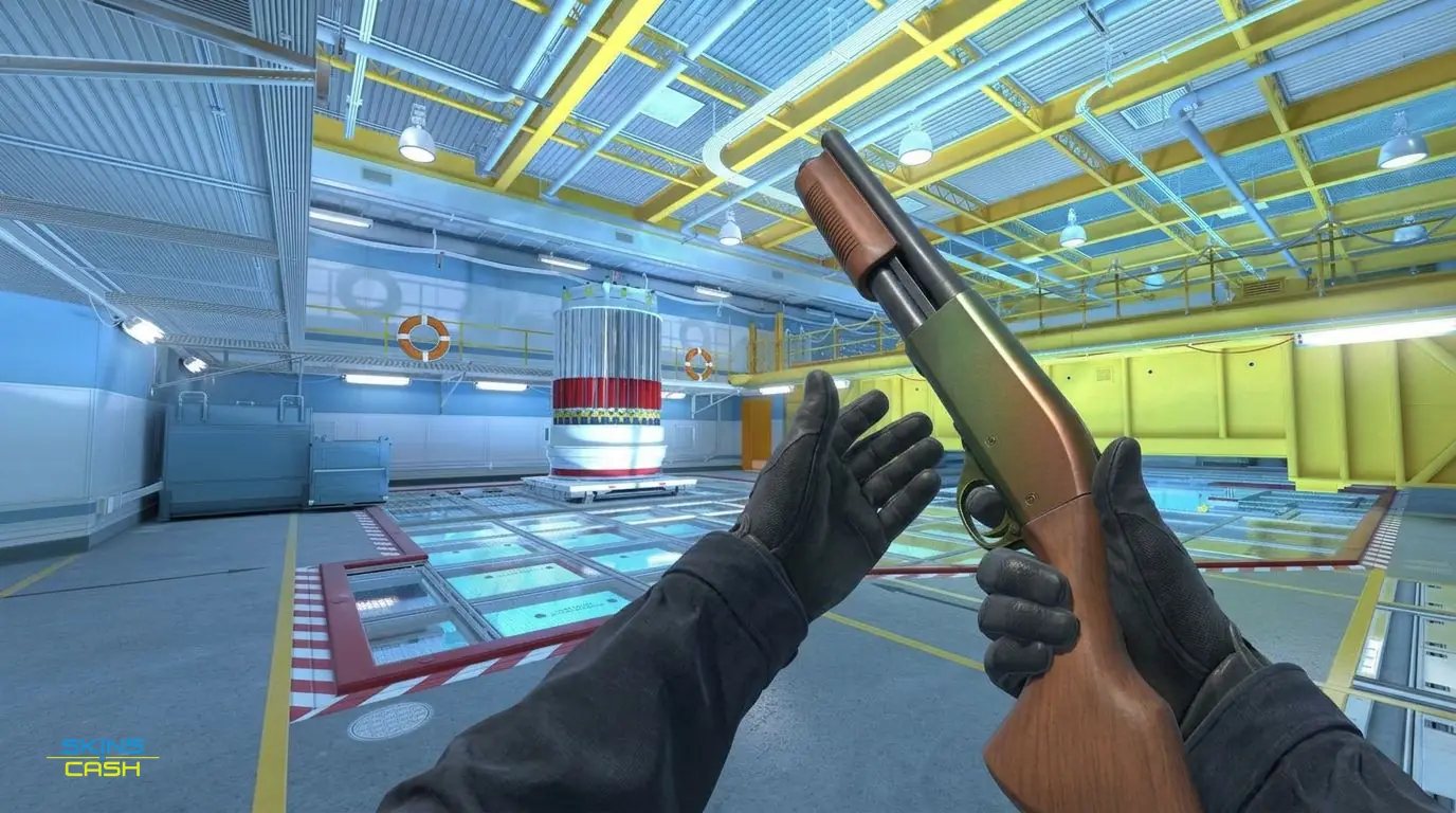 Sawed-Off | Amber Fade — In-game inspect