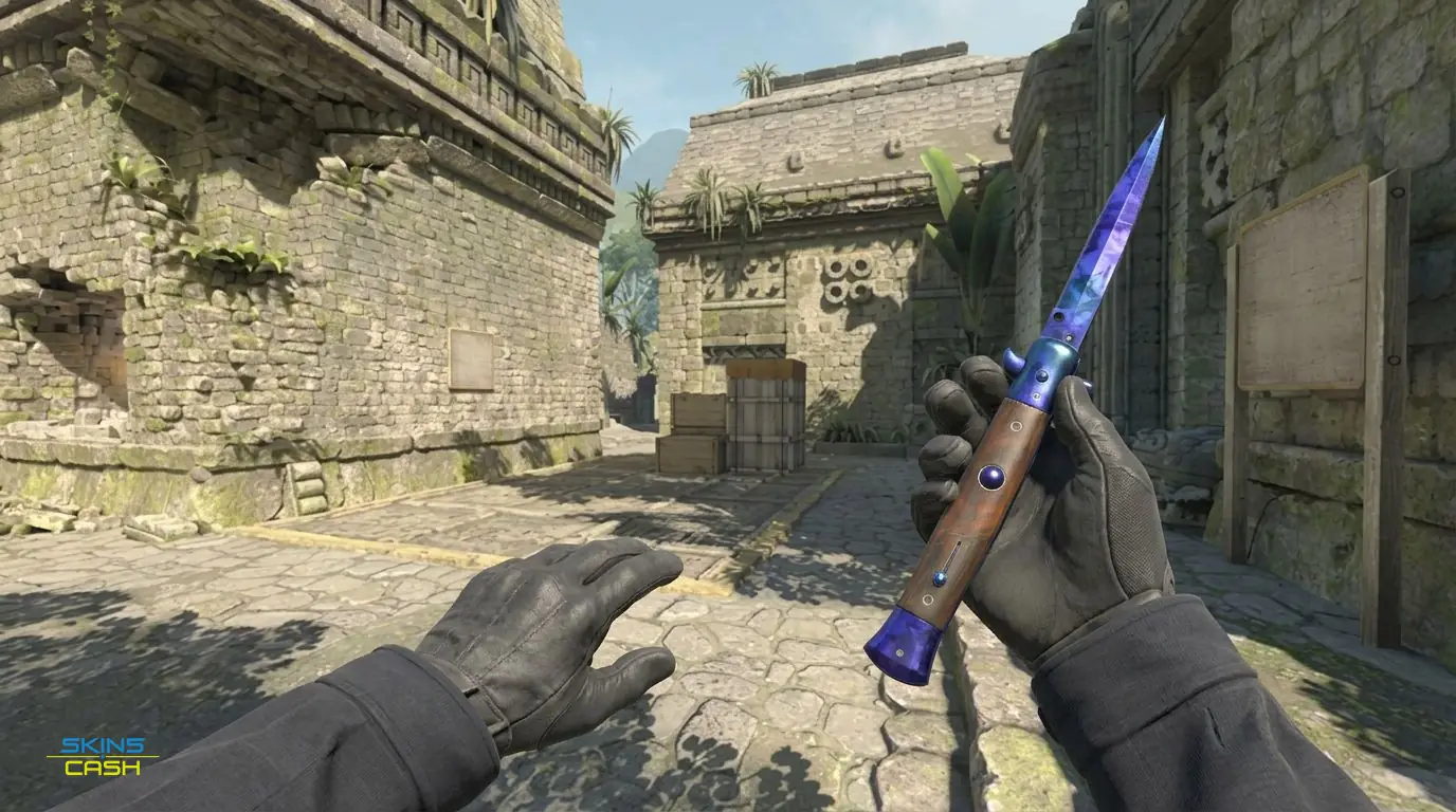★ Stiletto Knife | Doppler Sapphire — In-game inspect