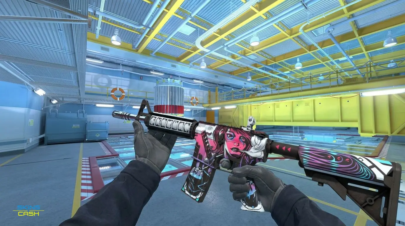 M4A4 | Neo-Noir — In-game inspect