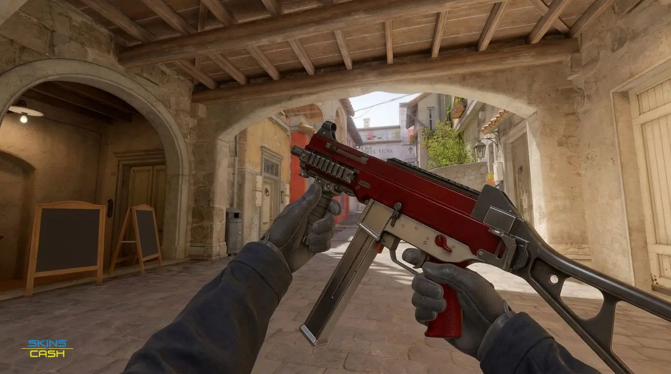 UMP-45 | Crimson Foil — In-game inspect