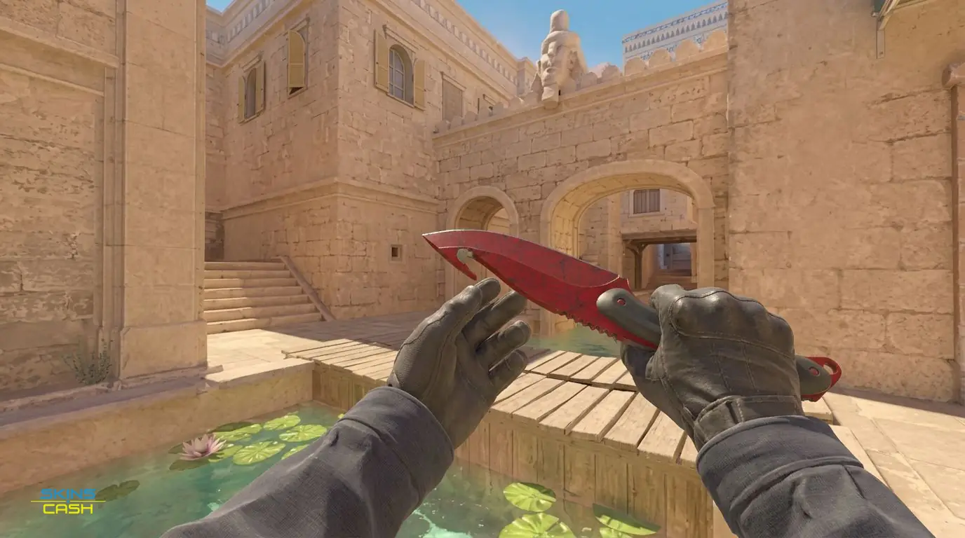 ★ Gut Knife | Crimson Web — In-game inspect