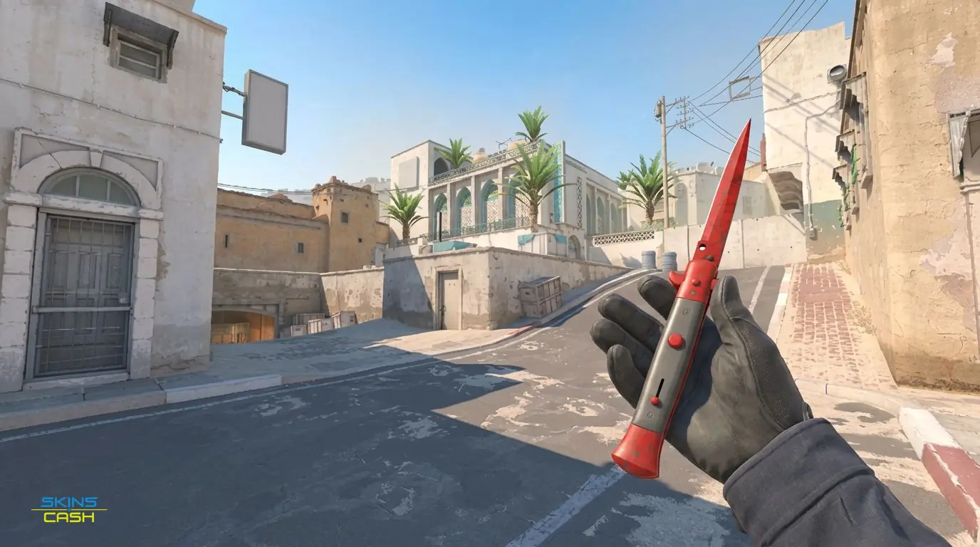 ★ Stiletto Knife | Crimson Web — In-game inspect