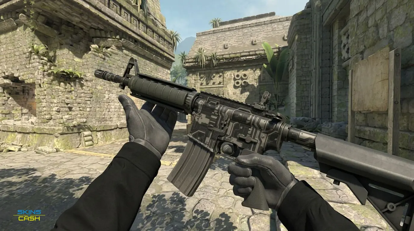 M4A4 | Mainframe — In-game inspect