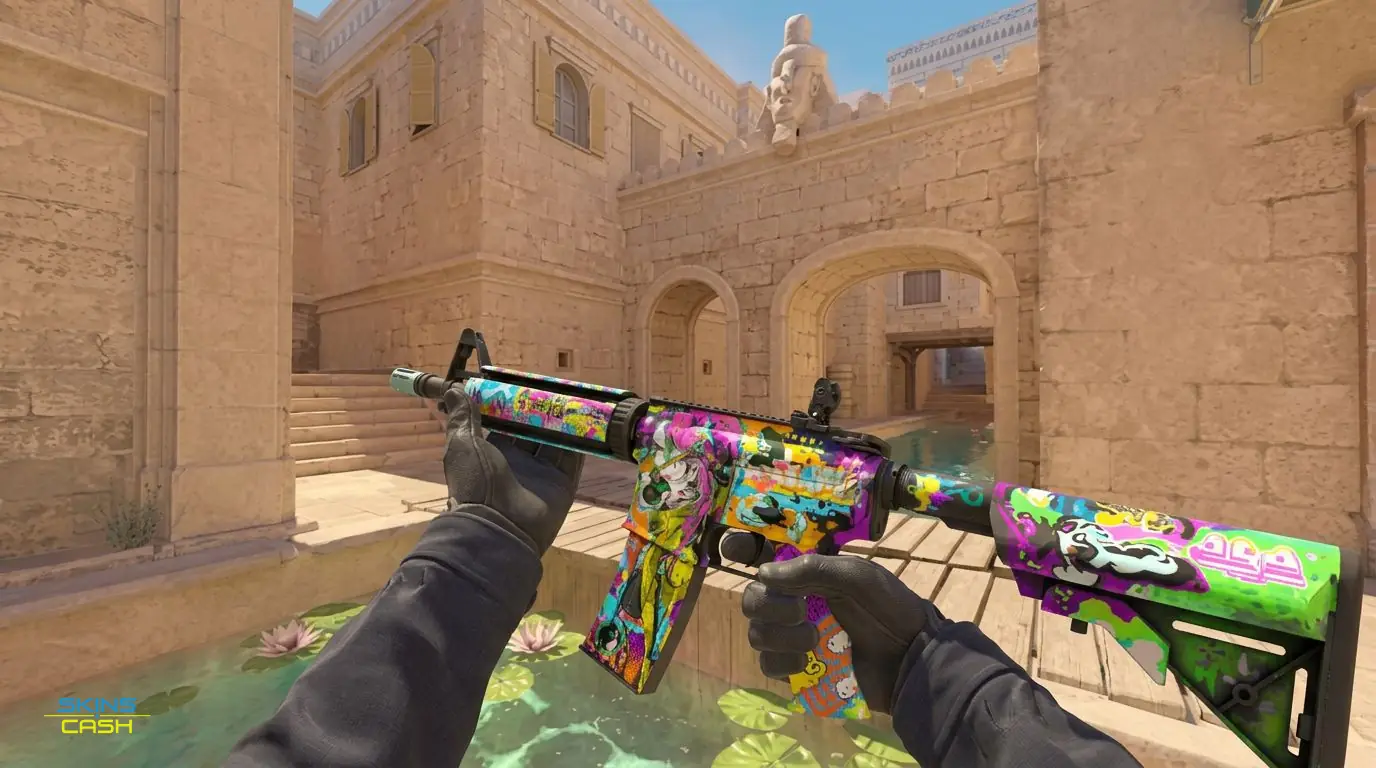 M4A4 | In Living Color — In-game inspect