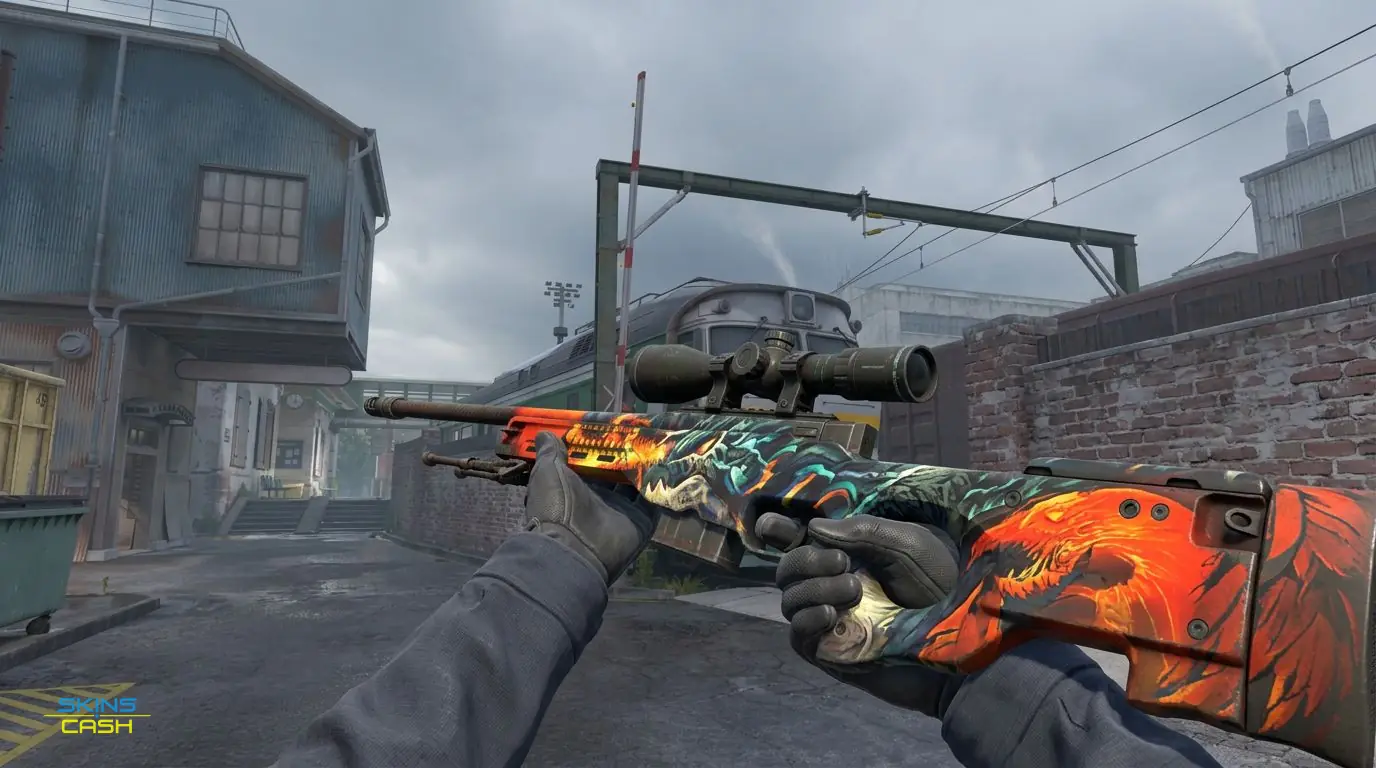 SSG 08 | Dragonfire — In-game inspect