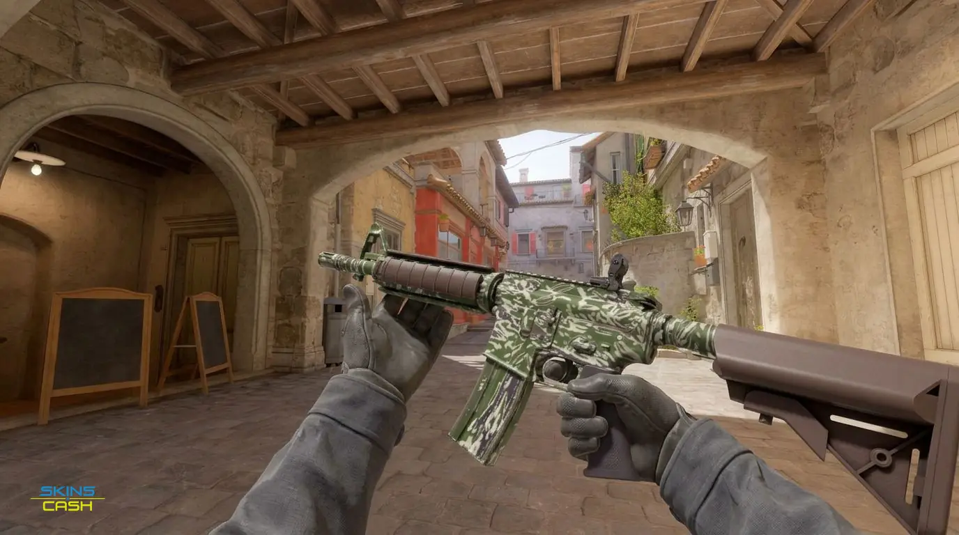 M4A4 | Jungle Tiger — In-game inspect