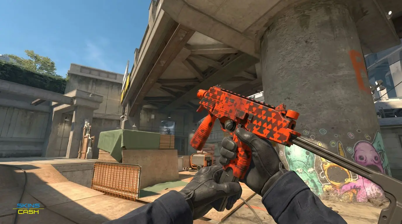 MP9 | Setting Sun — In-game inspect