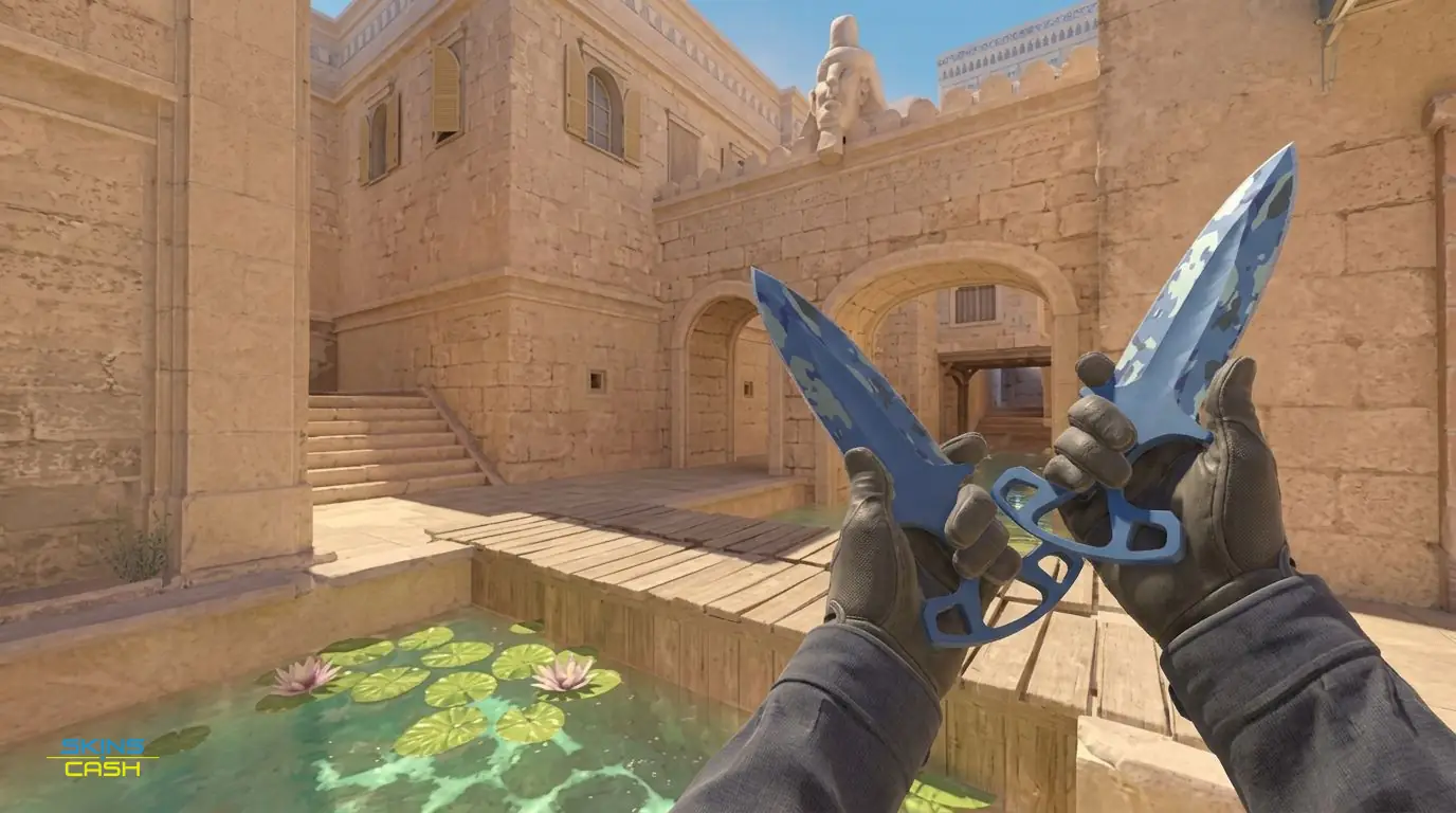 ★ Shadow Daggers | Bright Water — In-game inspect