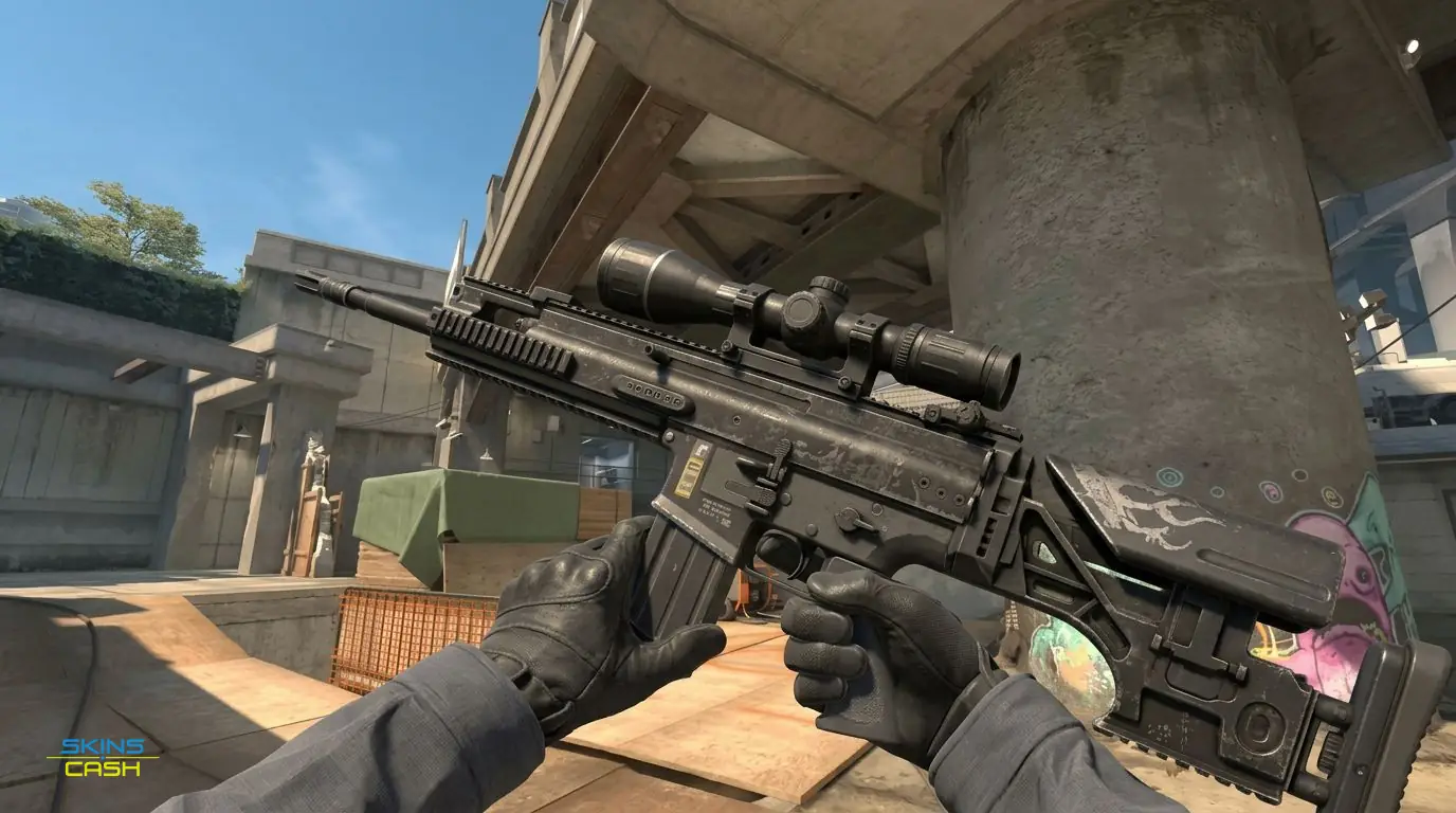 SCAR-20 | Trail Blazer — In-game inspect