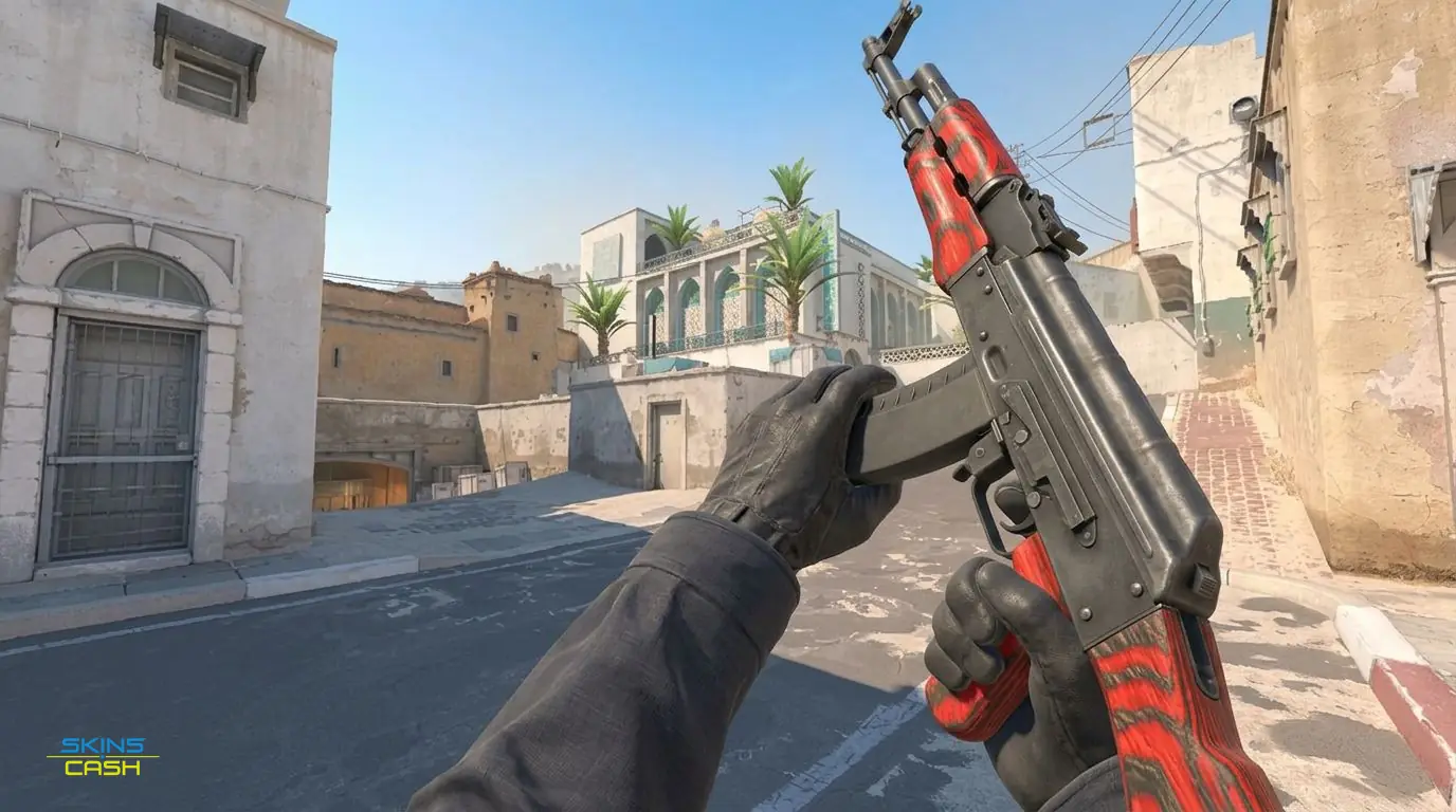 AK-47 | Red Laminate — In-game inspect