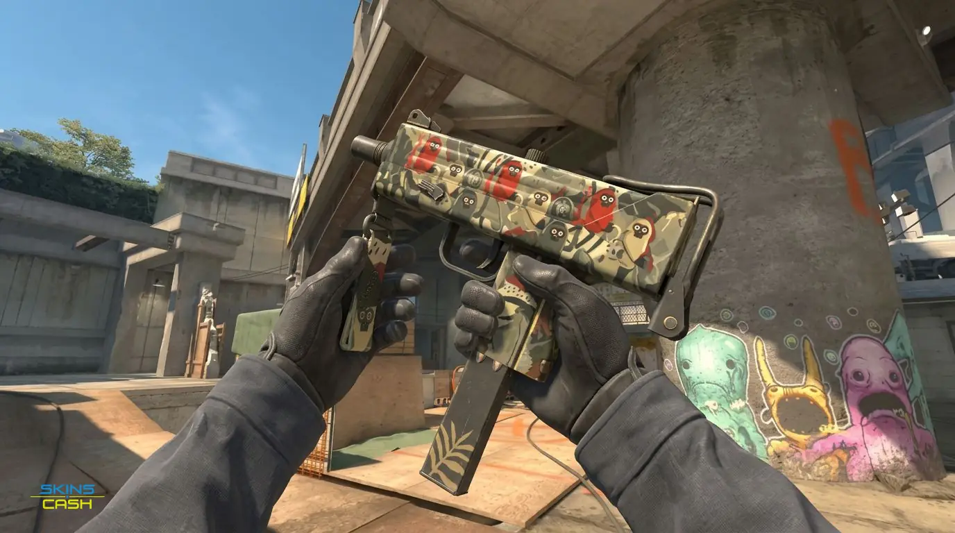 MAC-10 | Monkeyflage — In-game inspect
