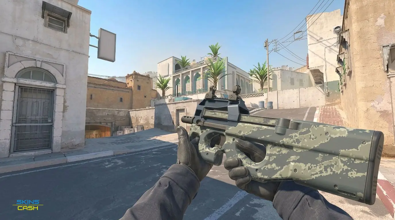 P90 | Blue Tac — In-game inspect