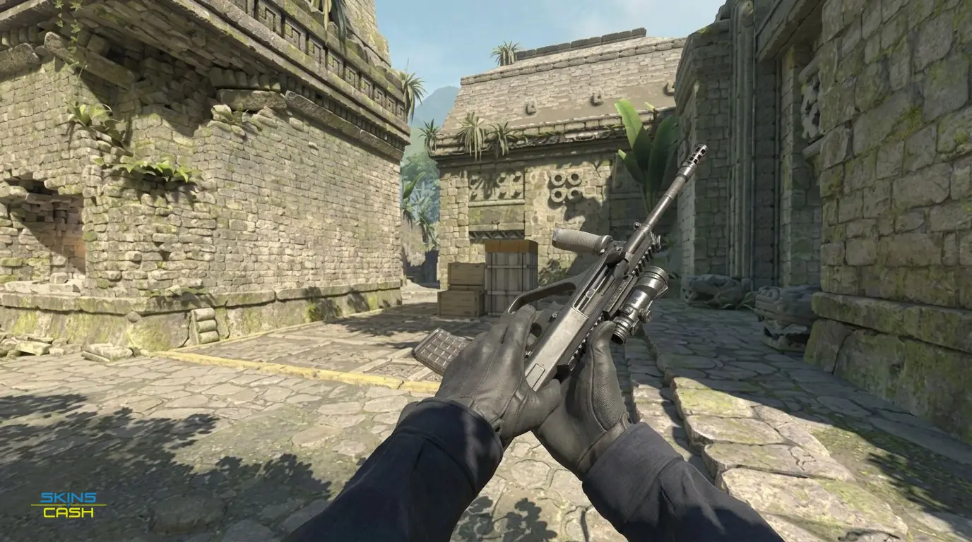 AUG | Steel Sentinel — In-game inspect