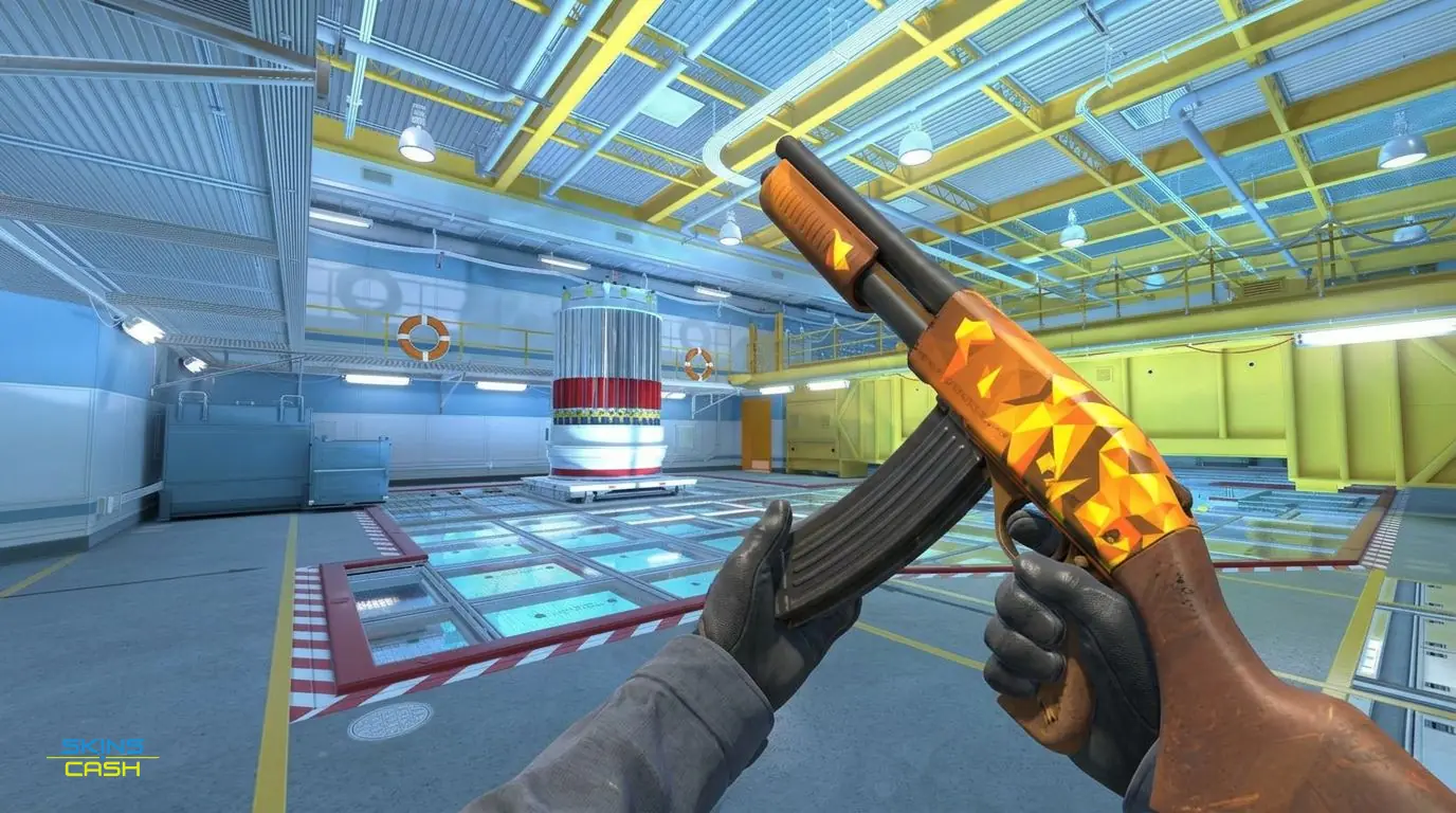 Sawed-Off | Origami — In-game inspect
