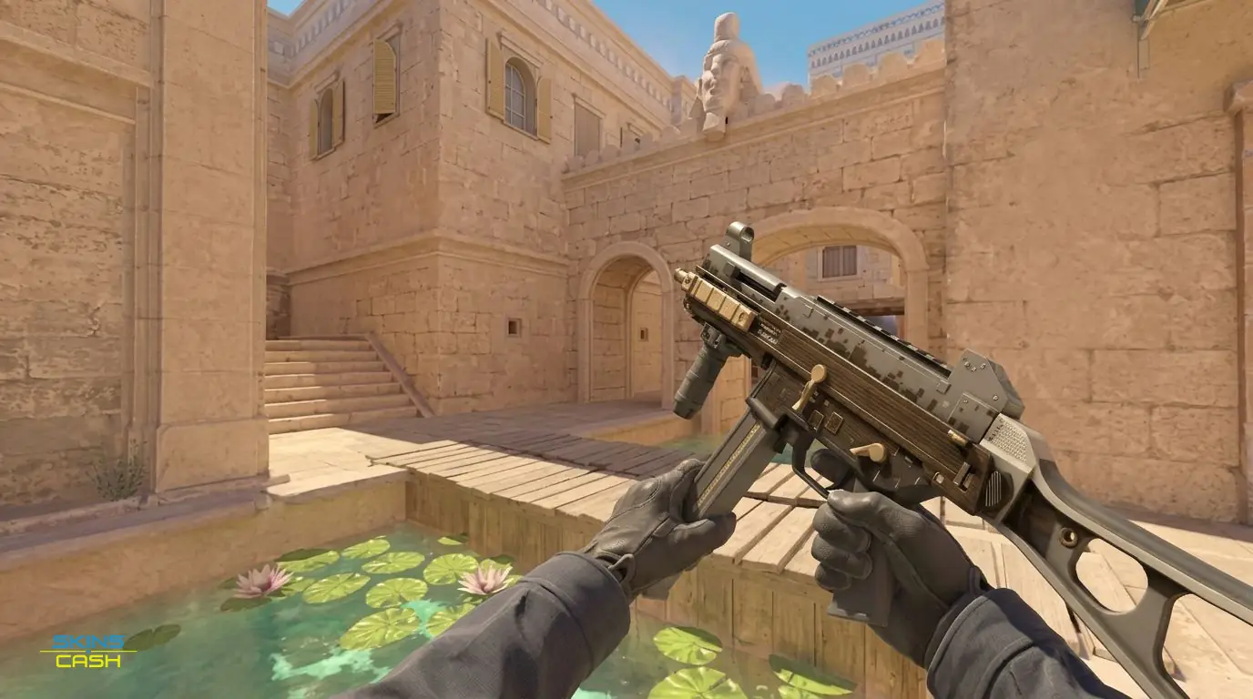UMP-45 | Gold Bismuth — In-game inspect