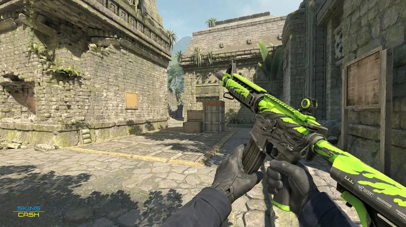 M4A4 | Full Throttle — In-game inspect