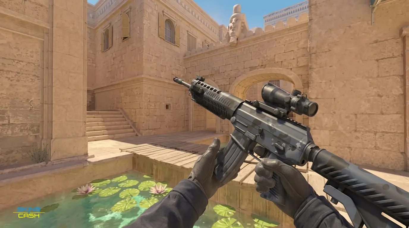SG 553 | Night Camo — In-game inspect