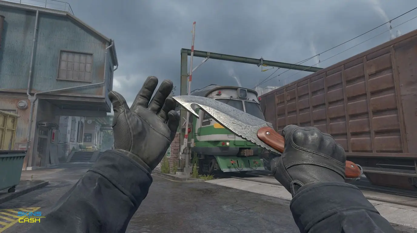 ★ Gut Knife | Damascus Steel — In-game inspect