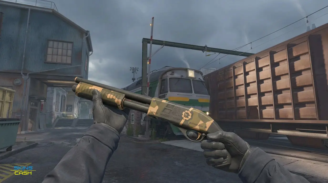 Sawed-Off | Black Sand — In-game inspect