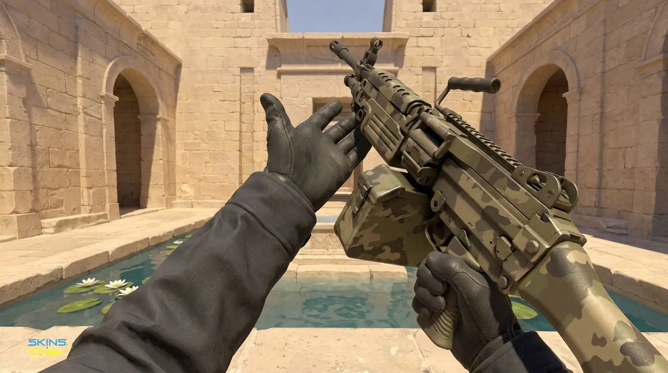 M249 | Sage Camo — In-game inspect
