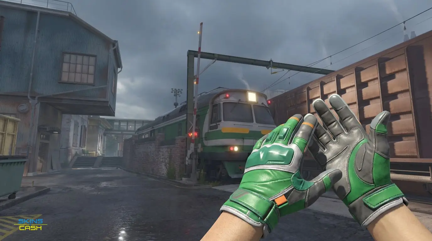 ★ Moto Gloves | Turtle — In-game inspect