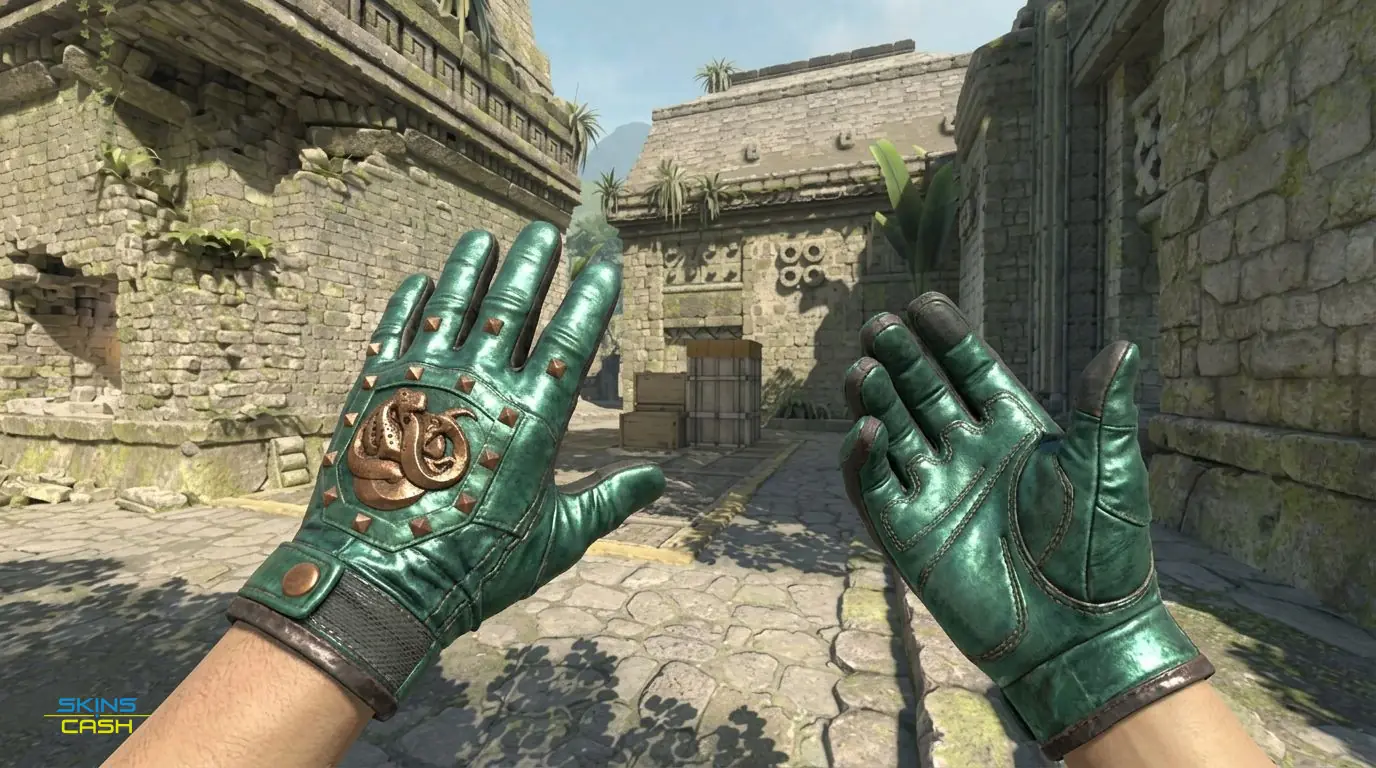 ★ Broken Fang Gloves | Jade — In-game inspect