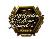 Sticker | GeT_RiGhT (Gold) | London 2018 image