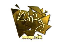 Sticker | k0nfig (Gold) | Cologne 2016 image