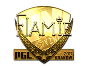 Sticker | flamie (Gold) | Krakow 2017 image