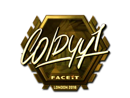 Sticker | COLDYY1 (Gold) | London 2018 image