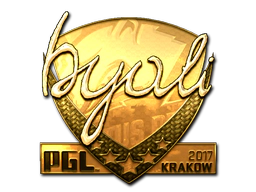 Sticker | byali (Gold) | Krakow 2017 image